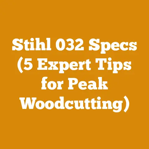 Stihl 032 Specs (5 Expert Tips for Peak Woodcutting)