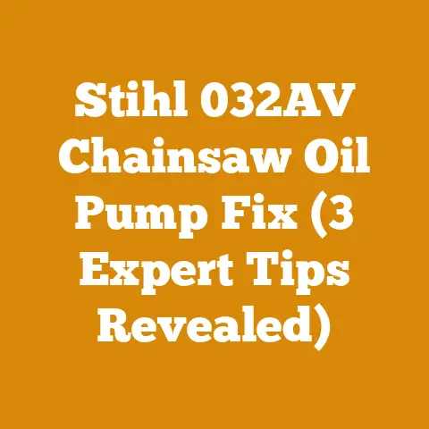 Stihl 032AV Chainsaw Oil Pump Fix (3 Expert Tips Revealed)