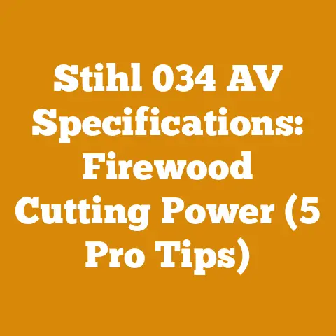 Stihl 034 AV Specifications: Firewood Cutting Power (5 Pro Tips)