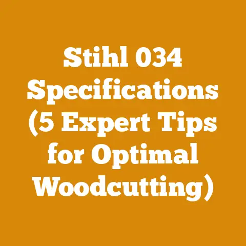 Stihl 034 Specifications (5 Expert Tips for Optimal Woodcutting)