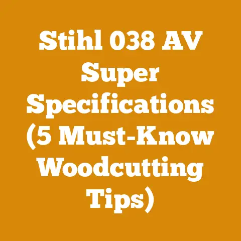 Stihl 038 AV Super Specifications (5 Must-Know Woodcutting Tips)