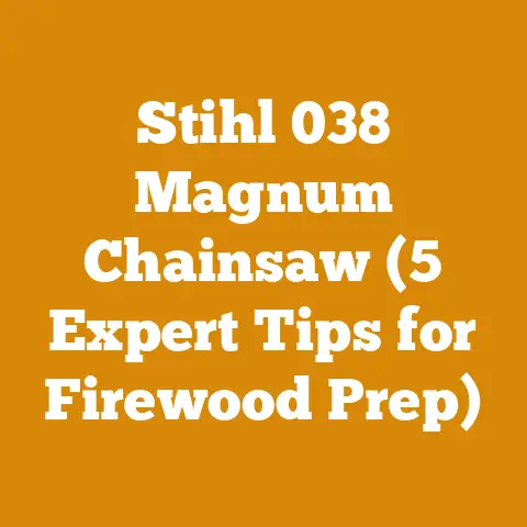 Stihl 038 Magnum Chainsaw (5 Expert Tips for Firewood Prep)
