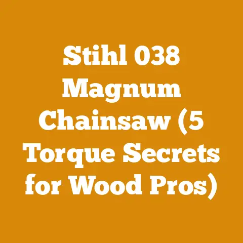 Stihl 038 Magnum Chainsaw (5 Torque Secrets for Wood Pros)