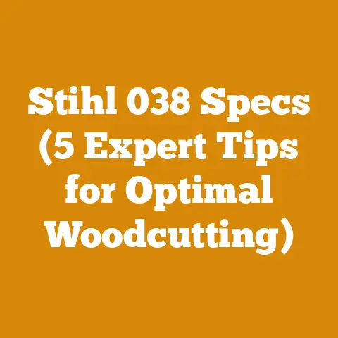 Stihl 038 Specs (5 Expert Tips for Optimal Woodcutting)
