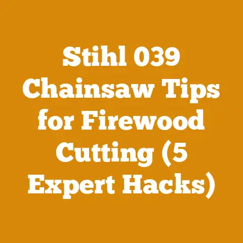 Stihl 039 Chainsaw Tips for Firewood Cutting (5 Expert Hacks)