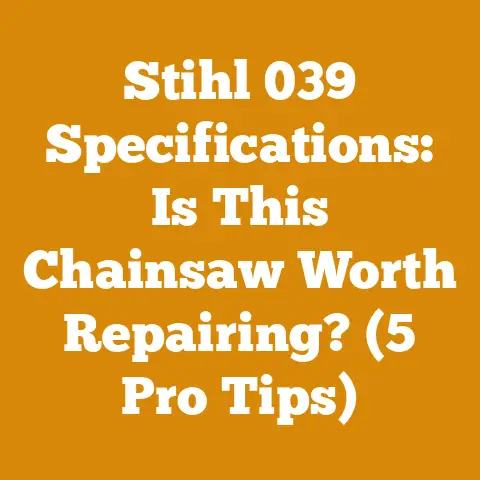 Stihl 039 Specifications: Is This Chainsaw Worth Repairing? (5 Pro Tips)