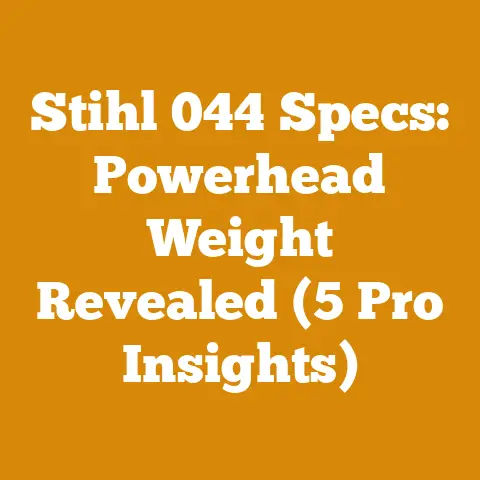 Stihl 044 Specs: Powerhead Weight Revealed (5 Pro Insights)