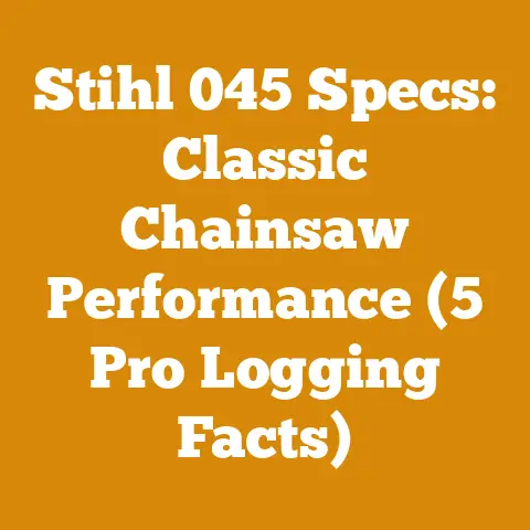 Stihl 045 Specs: Classic Chainsaw Performance (5 Pro Logging Facts)