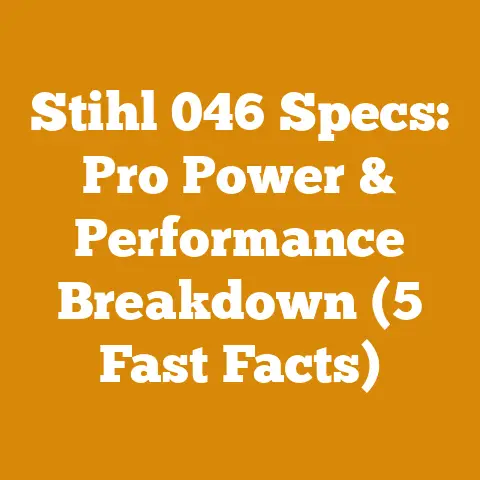 Stihl 046 Specs: Pro Power & Performance Breakdown (5 Fast Facts)