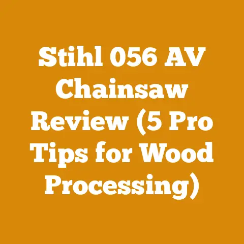 Stihl 056 AV Chainsaw Review (5 Pro Tips for Wood Processing)
