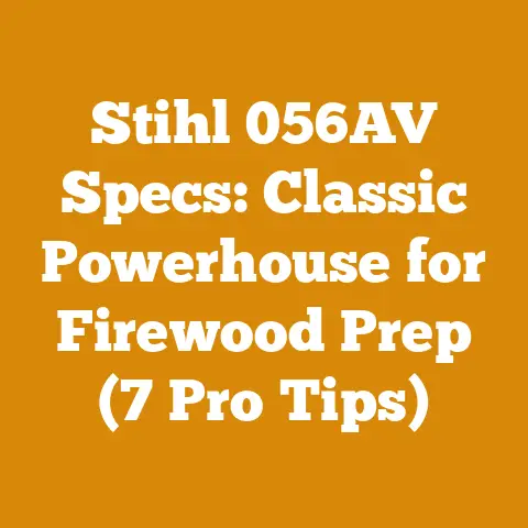 Stihl 056AV Specs: Classic Powerhouse for Firewood Prep (7 Pro Tips)