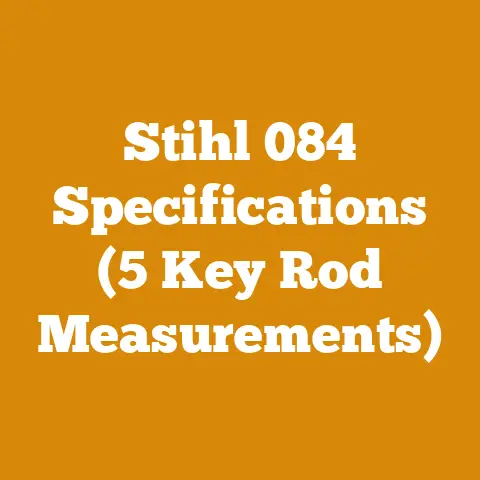 Stihl 084 Specifications (5 Key Rod Measurements)