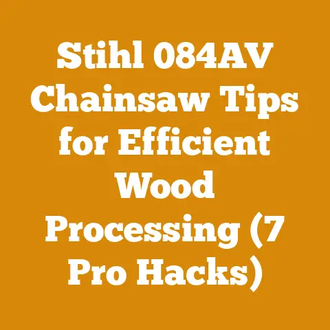 Stihl 084AV Chainsaw Tips for Efficient Wood Processing (7 Pro Hacks)