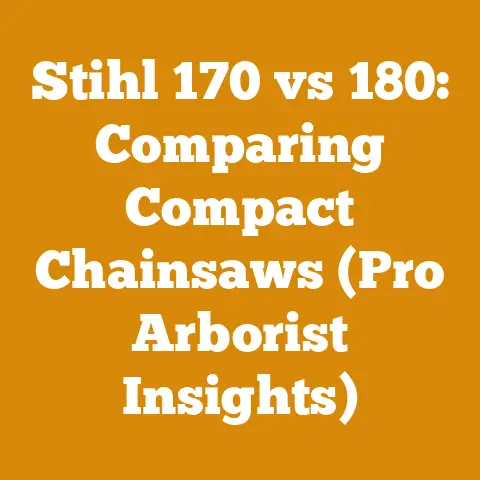 Stihl 170 vs 180: Comparing Compact Chainsaws (Pro Arborist Insights)