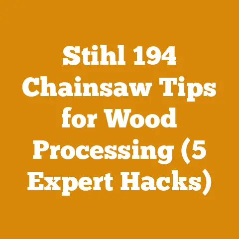 Stihl 194 Chainsaw Tips for Wood Processing (5 Expert Hacks)