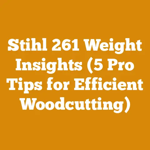 Stihl 261 Weight Insights (5 Pro Tips for Efficient Woodcutting)