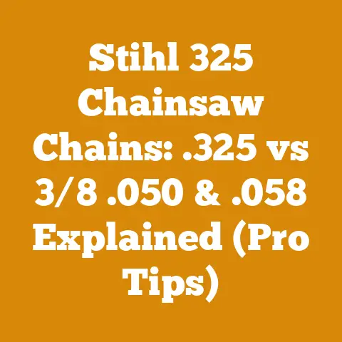 Stihl 325 Chainsaw Chains: .325 vs 3/8 .050 & .058 Explained (Pro Tips)
