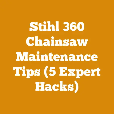 Stihl 360 Chainsaw Maintenance Tips (5 Expert Hacks)