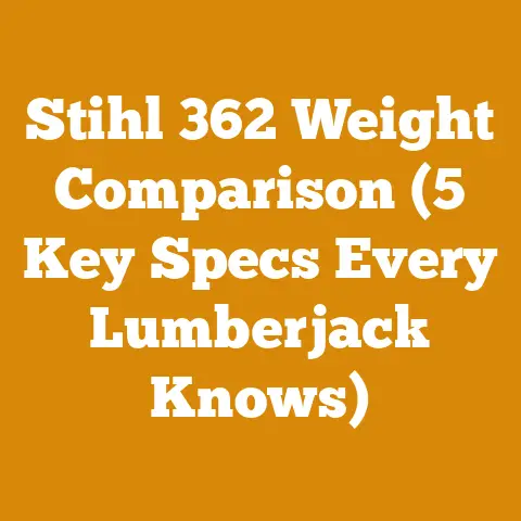 Stihl 362 Weight Comparison (5 Key Specs Every Lumberjack Knows)