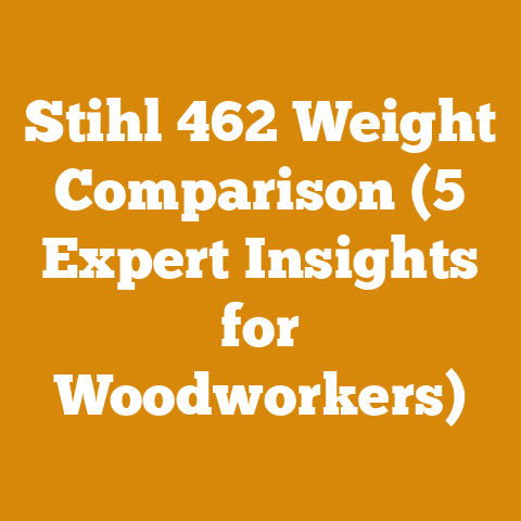 Stihl 462 Weight Comparison (5 Expert Insights for Woodworkers)