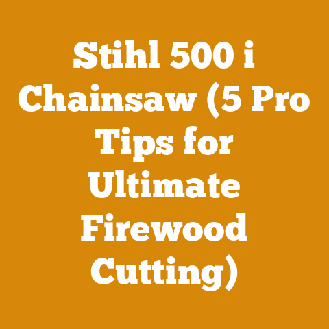 Stihl 500 i Chainsaw (5 Pro Tips for Ultimate Firewood Cutting)
