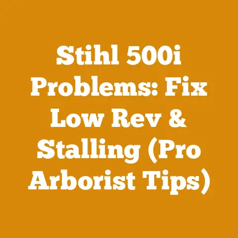 Stihl 500i Problems: Fix Low Rev & Stalling (Pro Arborist Tips)