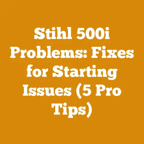 Stihl 500i Problems: Fixes for Starting Issues (5 Pro Tips)