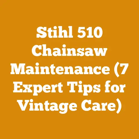 Stihl 510 Chainsaw Maintenance (7 Expert Tips for Vintage Care)