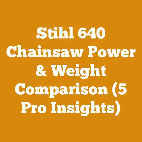 Stihl 640 Chainsaw Power & Weight Comparison (5 Pro Insights)