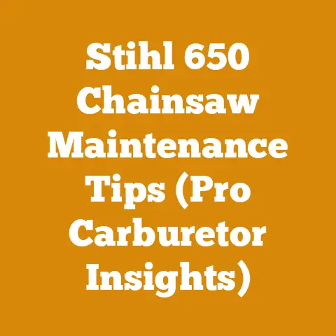 Stihl 650 Chainsaw Maintenance Tips (Pro Carburetor Insights)