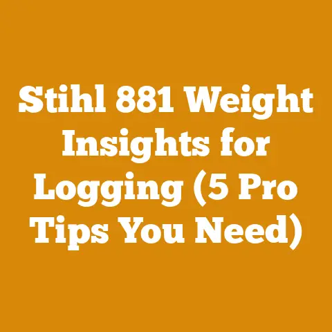 Stihl 881 Weight Insights for Logging (5 Pro Tips You Need)