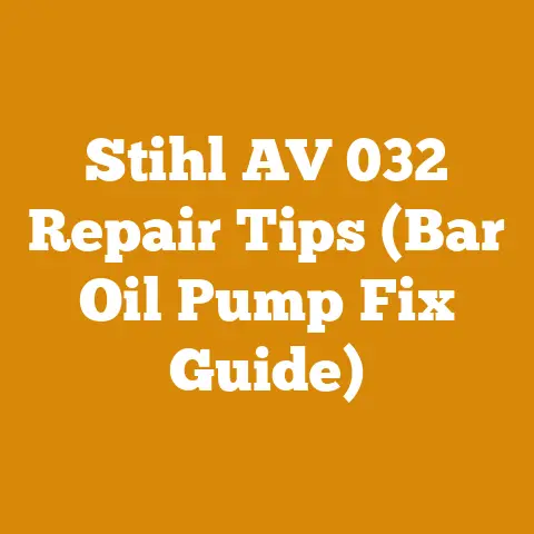 Stihl AV 032 Repair Tips (Bar Oil Pump Fix Guide)