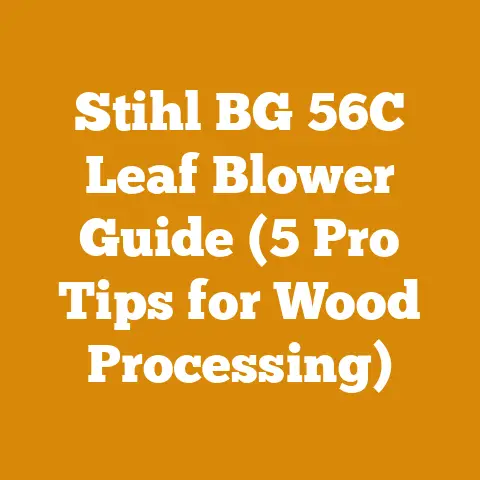 Stihl BG 56C Leaf Blower Guide (5 Pro Tips for Wood Processing)