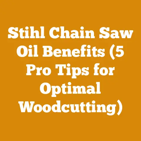 Stihl Chain Saw Oil Benefits (5 Pro Tips for Optimal Woodcutting)