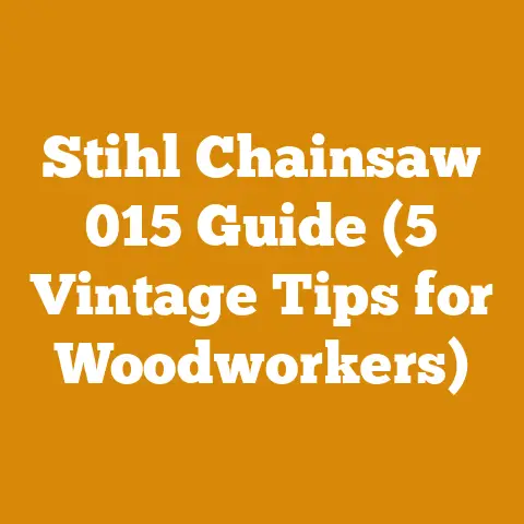 Stihl Chainsaw 015 Guide (5 Vintage Tips for Woodworkers)