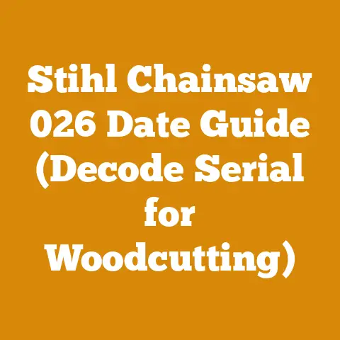 Stihl Chainsaw 026 Date Guide (Decode Serial for Woodcutting)