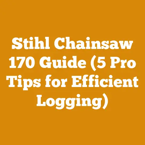 Stihl Chainsaw 170 Guide (5 Pro Tips for Efficient Logging)