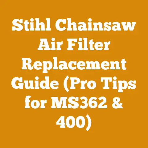 Stihl Chainsaw Air Filter Replacement Guide (Pro Tips for MS362 & 400)
