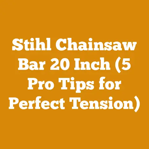 Stihl Chainsaw Bar 20 Inch (5 Pro Tips for Perfect Tension)