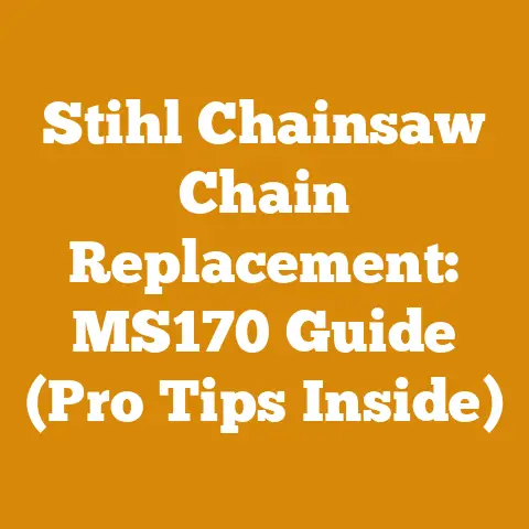 Stihl Chainsaw Chain Replacement: MS170 Guide (Pro Tips Inside)