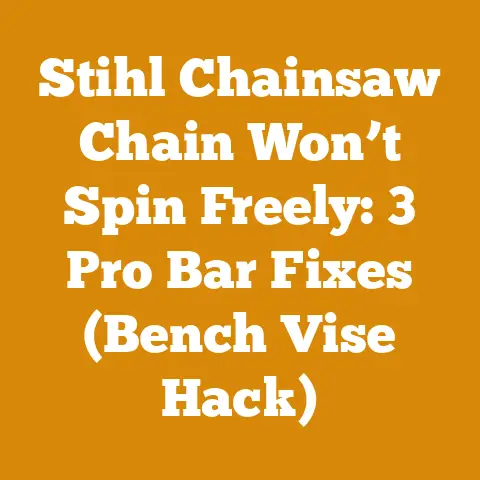 Stihl Chainsaw Chain Won’t Spin Freely: 3 Pro Bar Fixes (Bench Vise Hack)