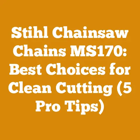Stihl Chainsaw Chains MS170: Best Choices for Clean Cutting (5 Pro Tips)