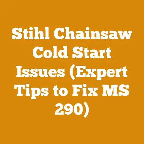 Stihl Chainsaw Cold Start Issues (Expert Tips to Fix MS 290)