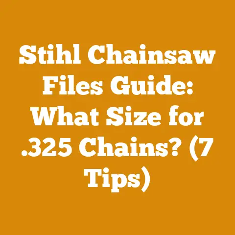 Stihl Chainsaw Files Guide: What Size for .325 Chains? (7 Tips)