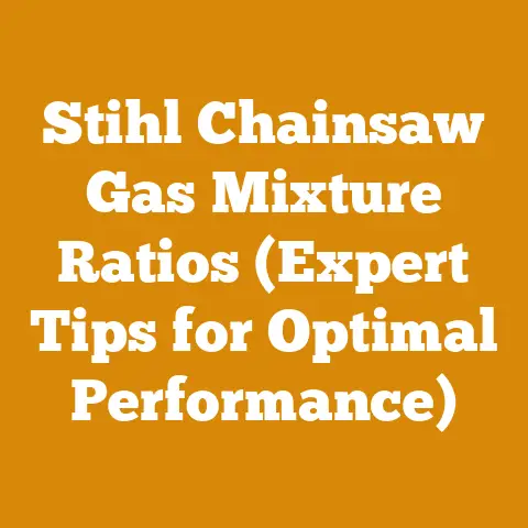Stihl Chainsaw Gas Mixture Ratios (Expert Tips for Optimal Performance)
