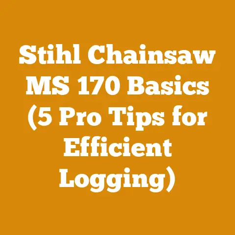 Stihl Chainsaw MS 170 Basics (5 Pro Tips for Efficient Logging)