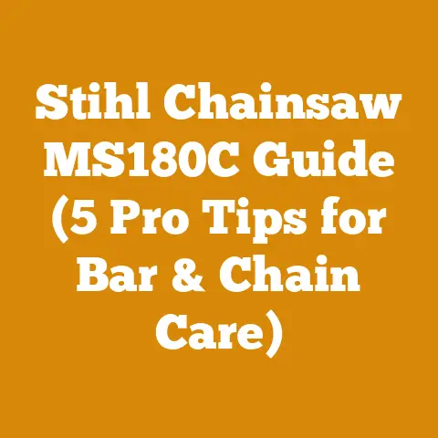 Stihl Chainsaw MS180C Guide (5 Pro Tips for Bar & Chain Care)