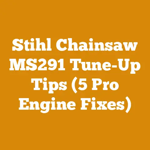 Stihl Chainsaw MS291 Tune-Up Tips (5 Pro Engine Fixes)