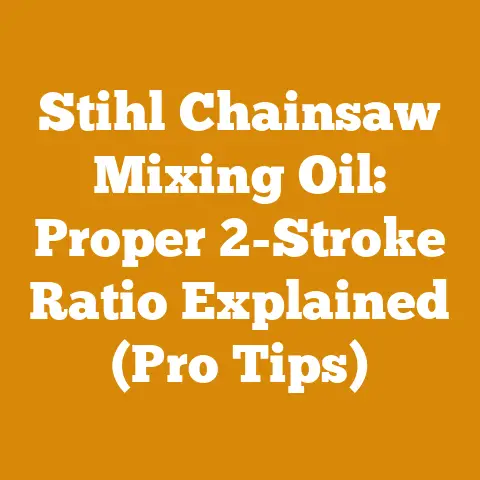 Stihl Chainsaw Mixing Oil: Proper 2-Stroke Ratio Explained (Pro Tips)