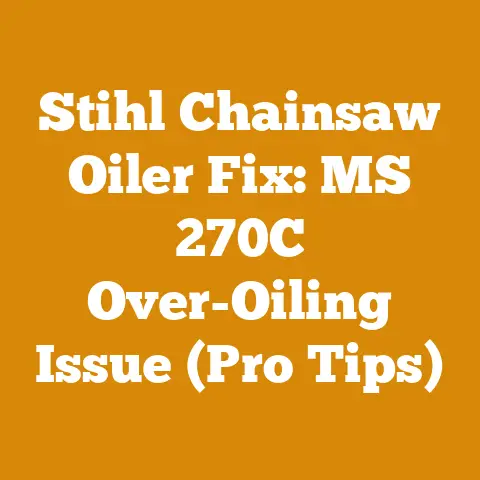 Stihl Chainsaw Oiler Fix: MS 270C Over-Oiling Issue (Pro Tips)